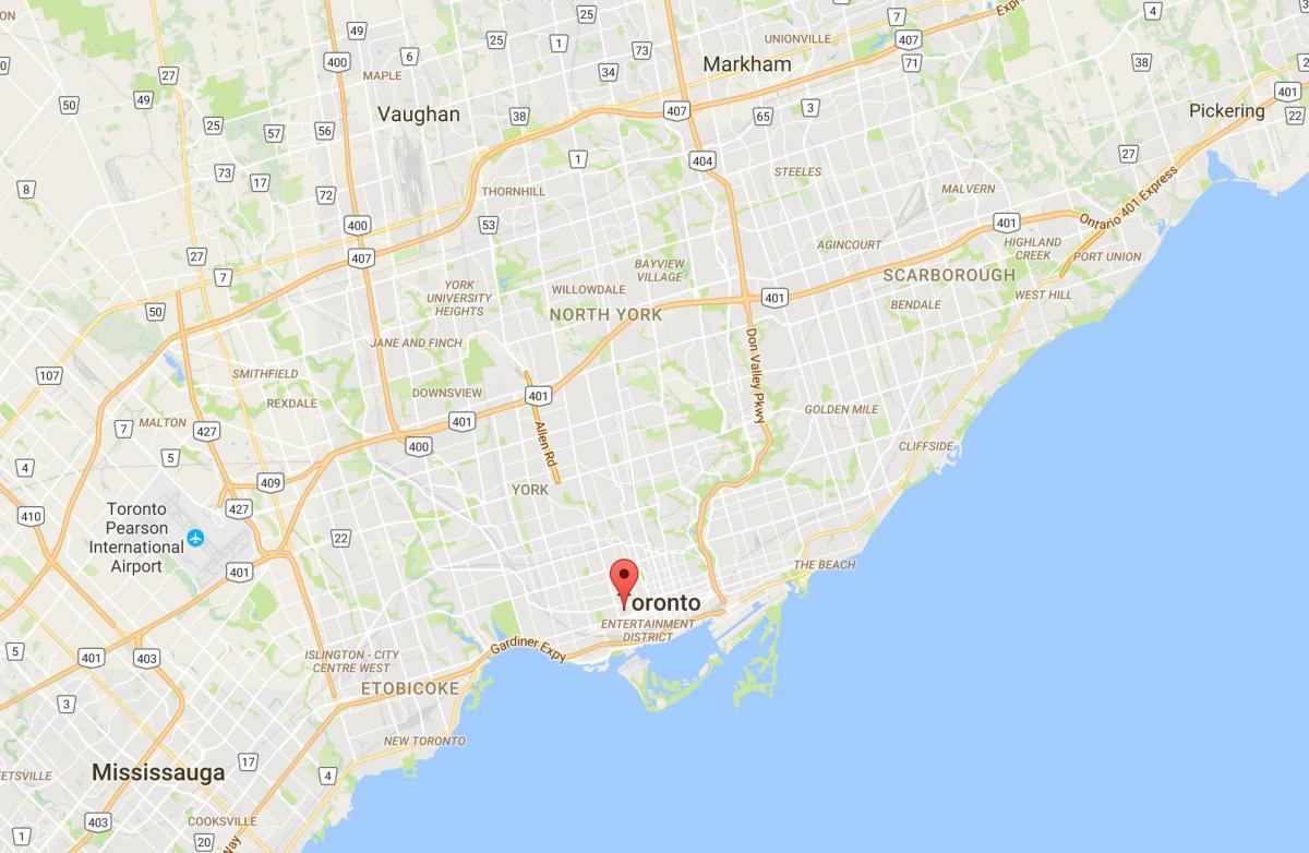 Kaart van Alexandra park distrik Toronto