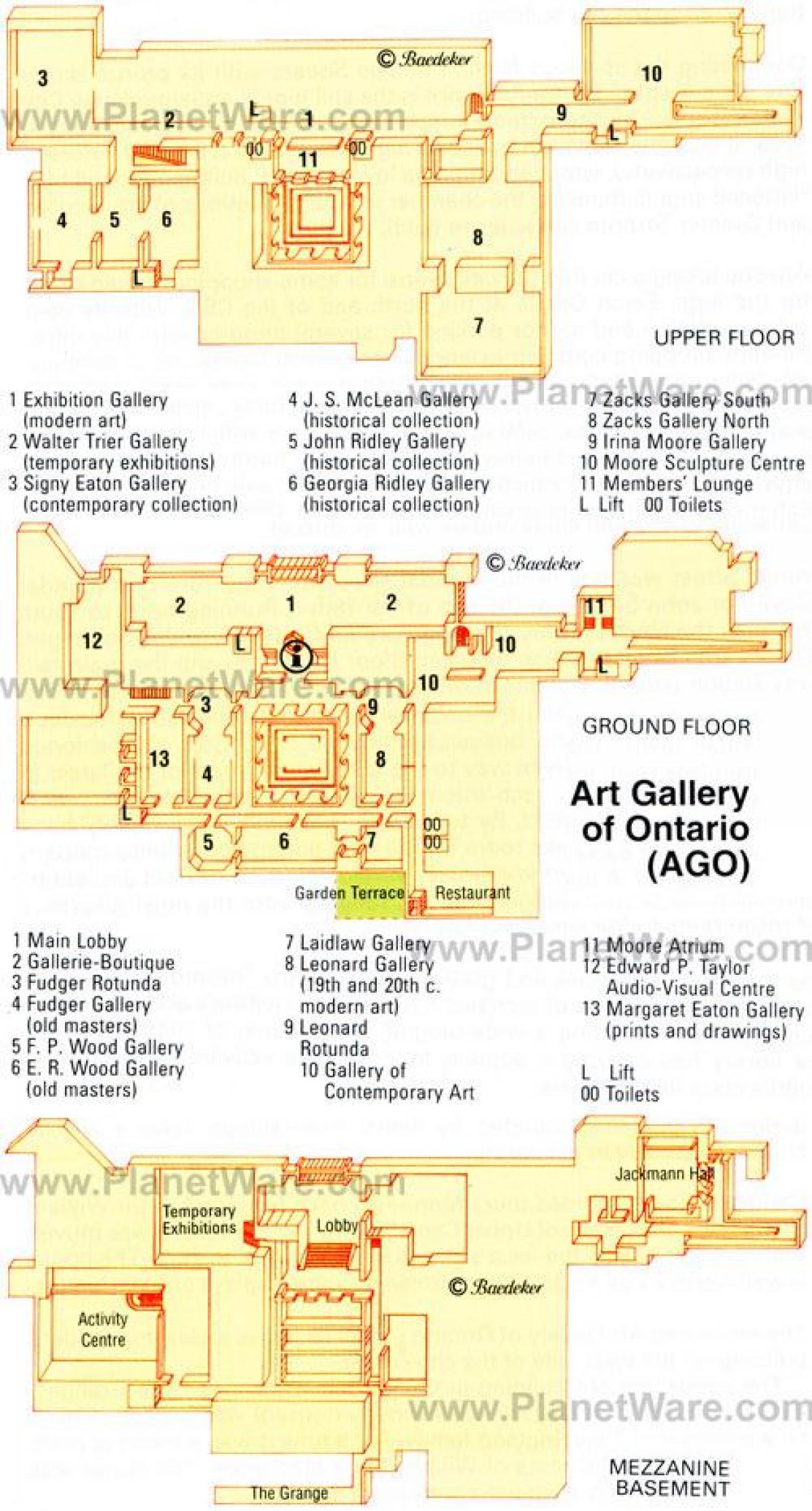 Kaart van Art Gallery of Ontario