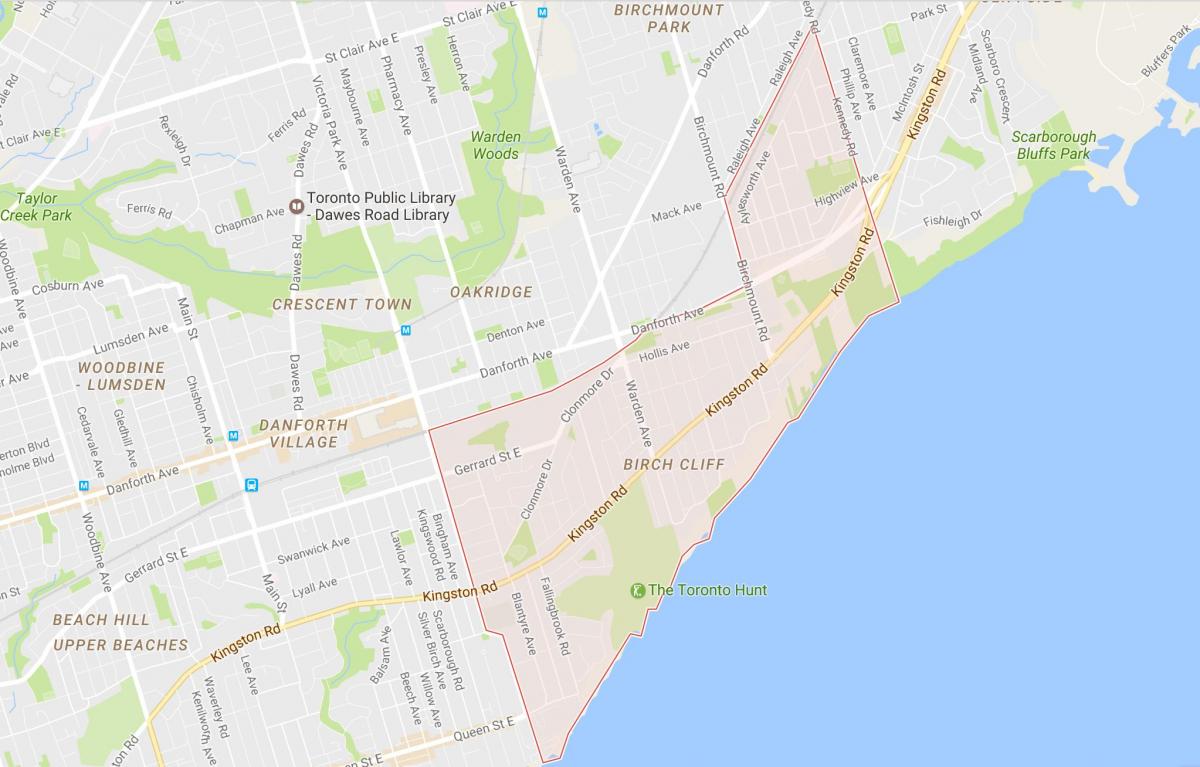 Kaart van Berk Krans omgewing Toronto