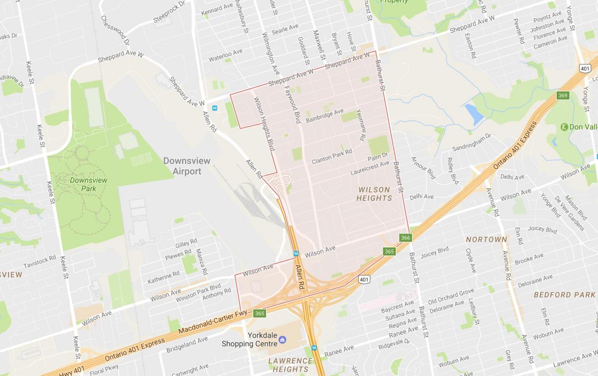 Kaart van Clanton Park omgewing Toronto
