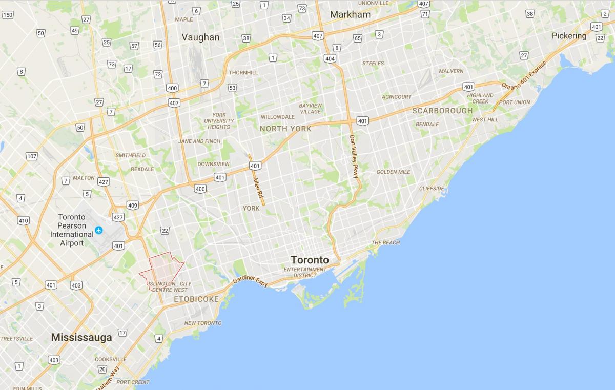 Kaart van Eatonville distrik Toronto