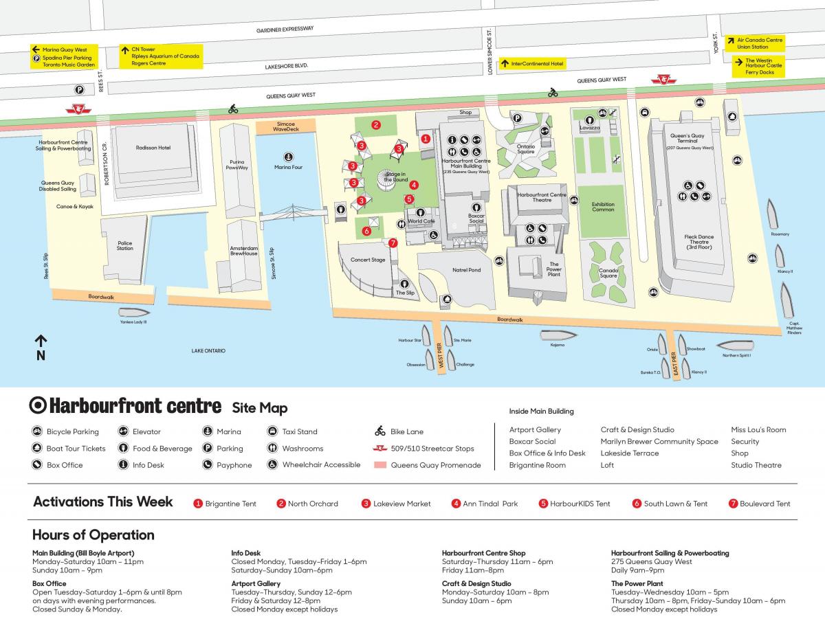 Kaart van Harbourfront sentrum parkering