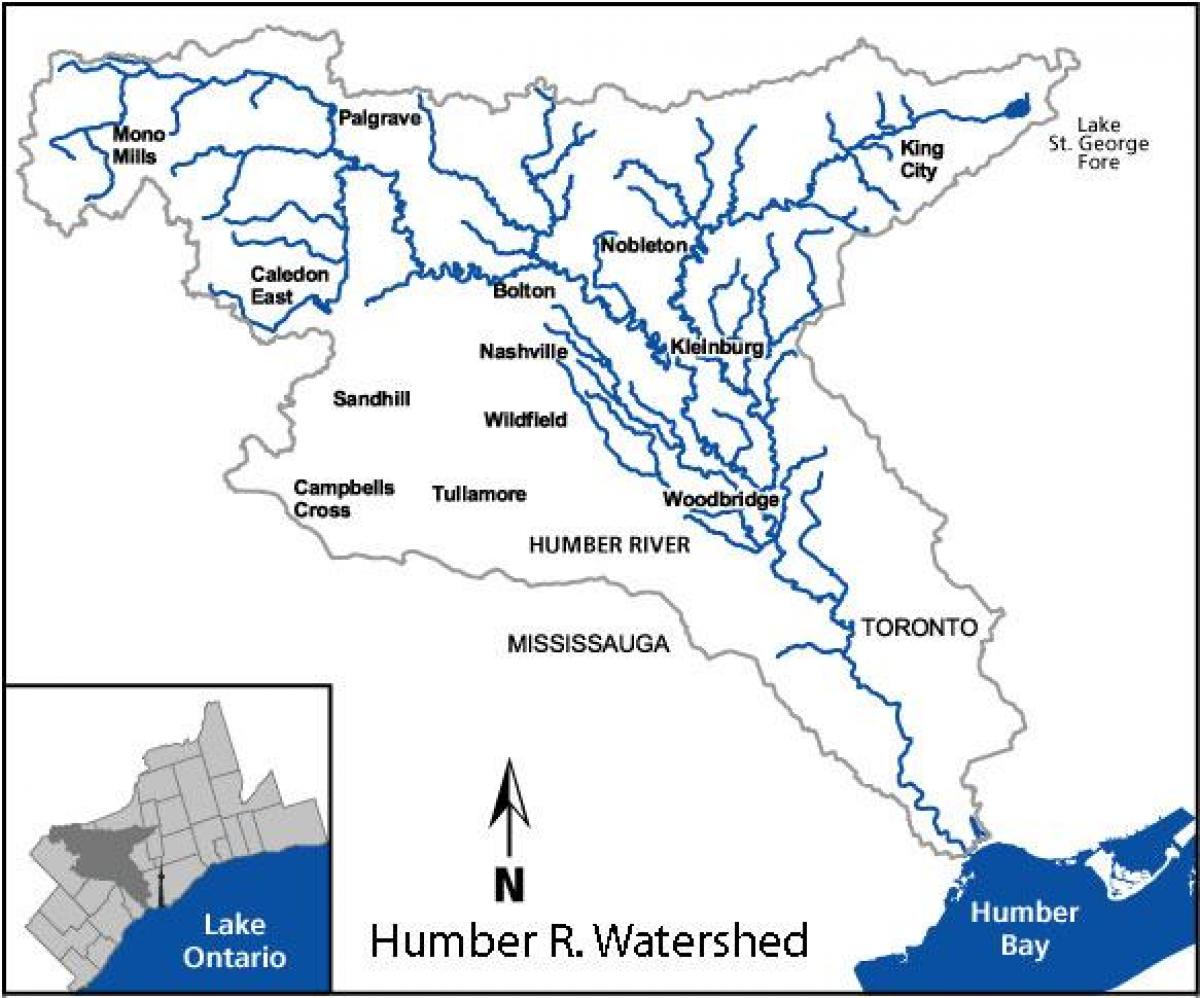 Kaart van Humber rivier
