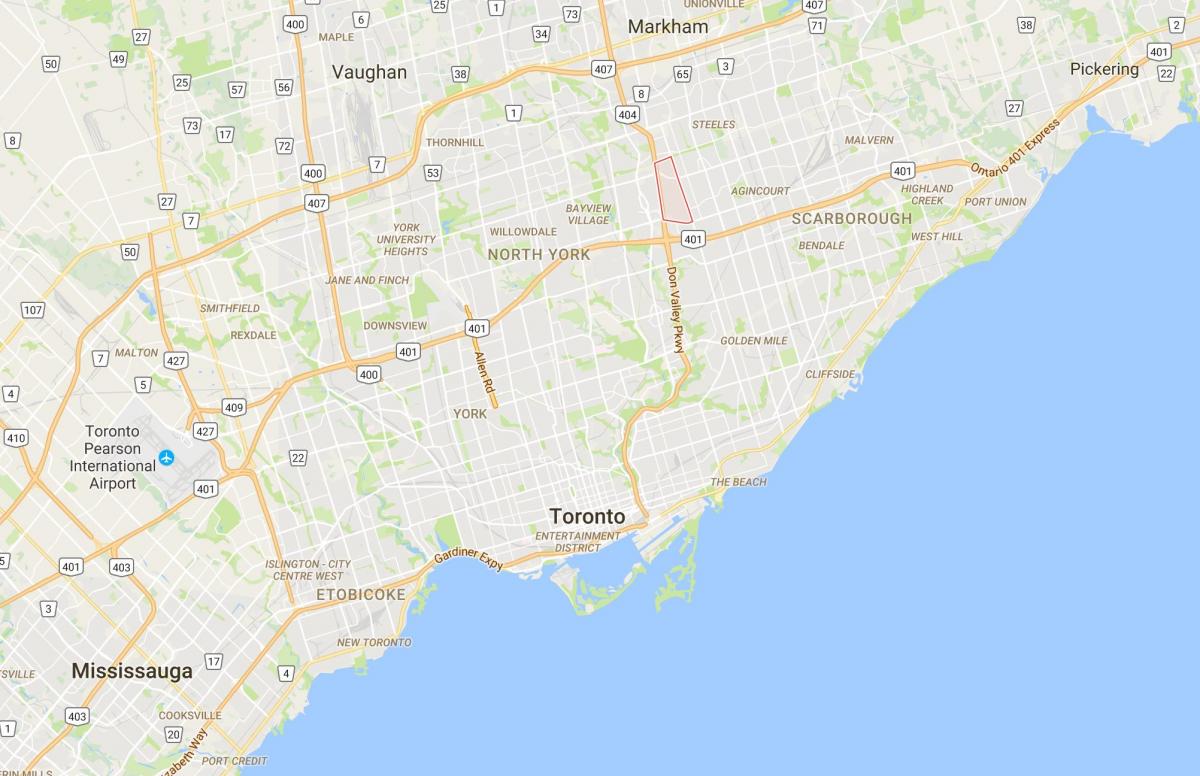Kaart van Pleasant View distrik Toronto