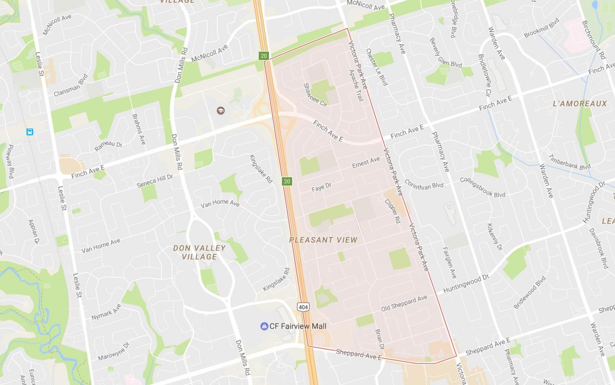 Kaart van Pleasant View omgewing Toronto