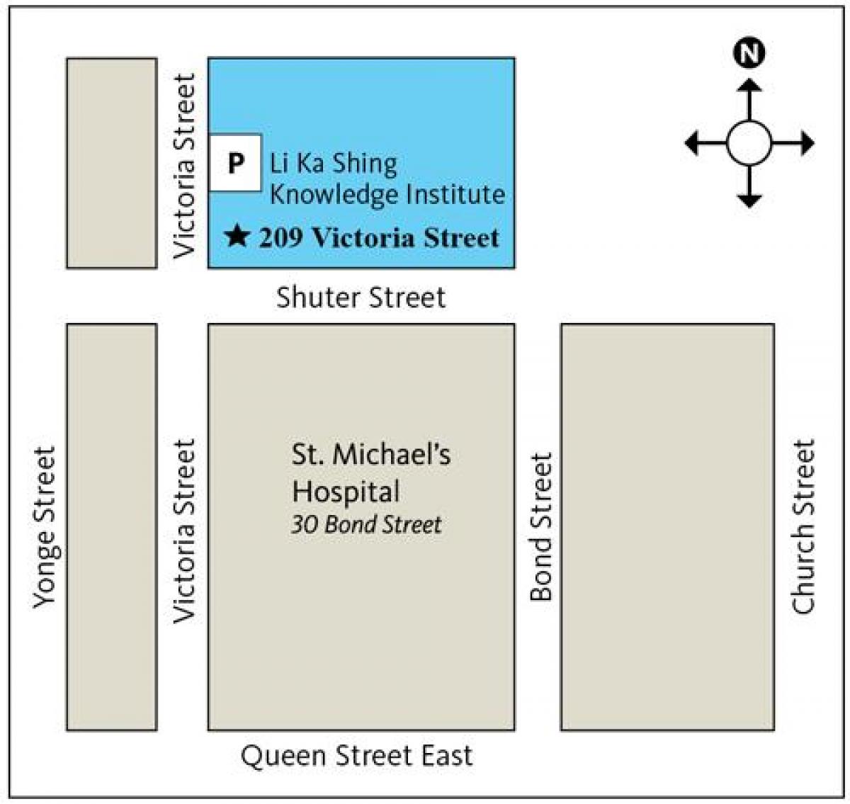 Kaart van Li Ka-Shing Kennis Instituut Toronto