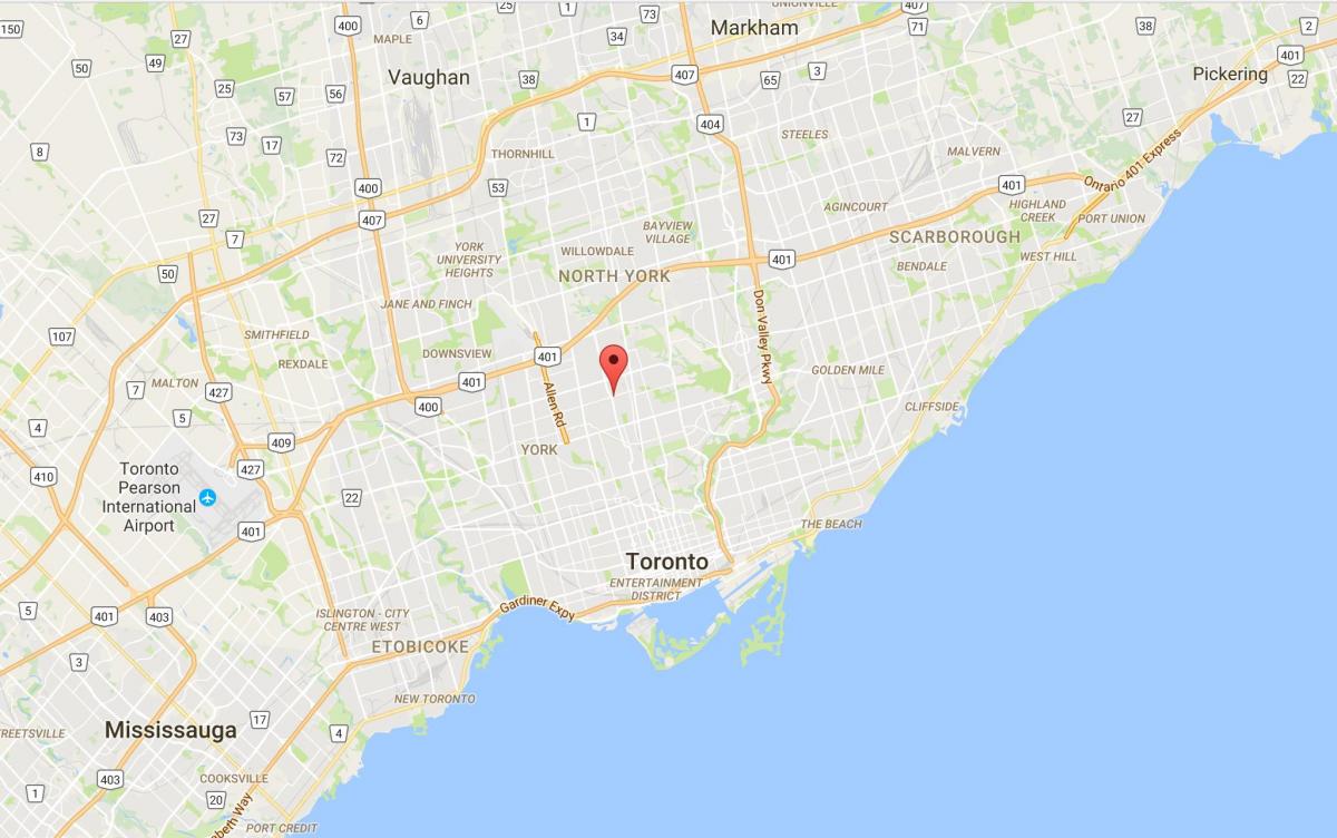 Kaart van Lytton Park distrik Toronto