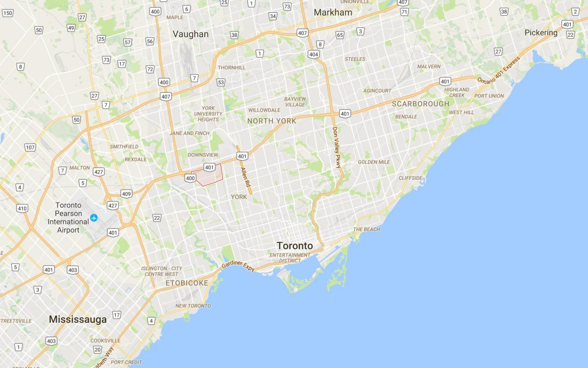 Kaart van Maple Blaar distrik Toronto