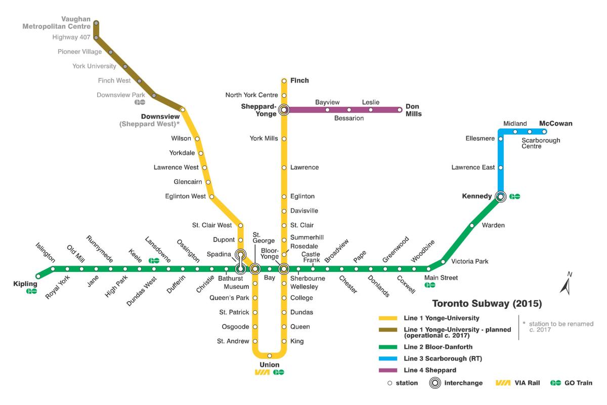 Kaart van die metro-Toronto