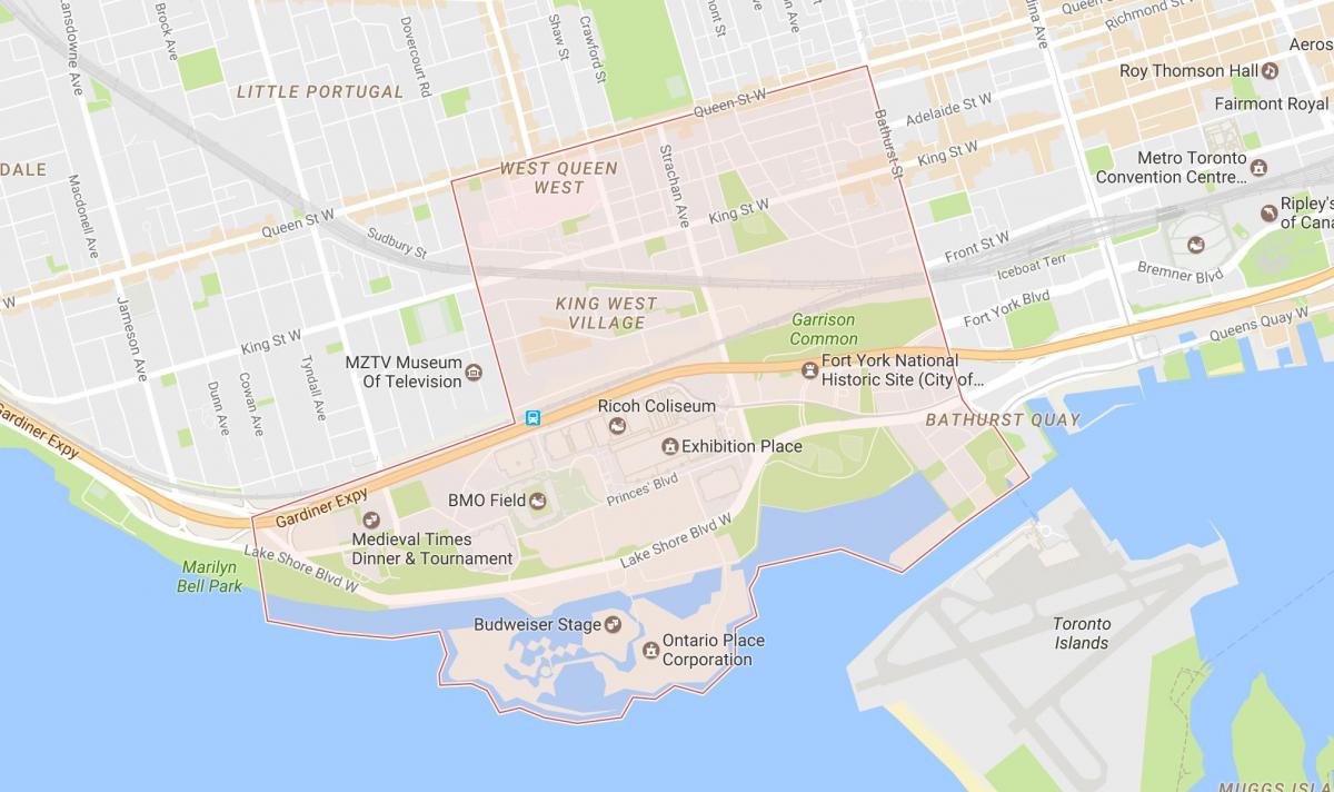 Kaart van Niagara omgewing Toronto