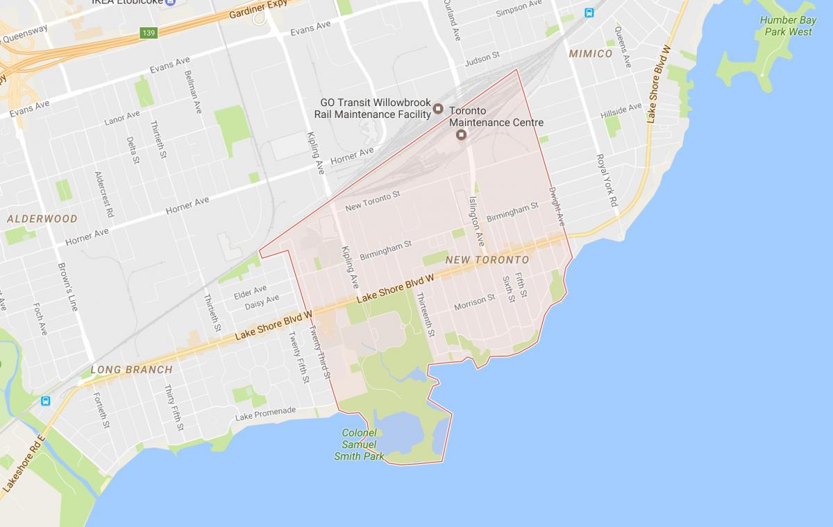 Kaart van Nieu-Toronto omgewing Toronto
