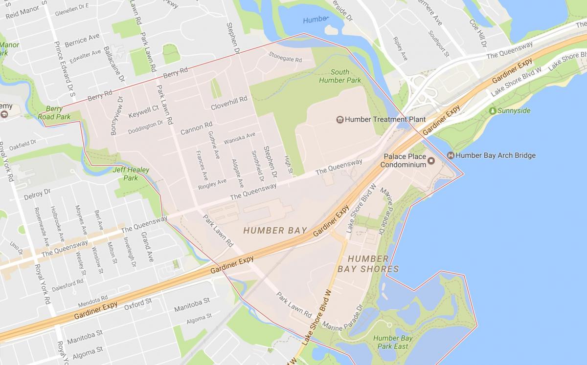 Kaart van Stonegate-Queensway omgewing omgewing Toronto