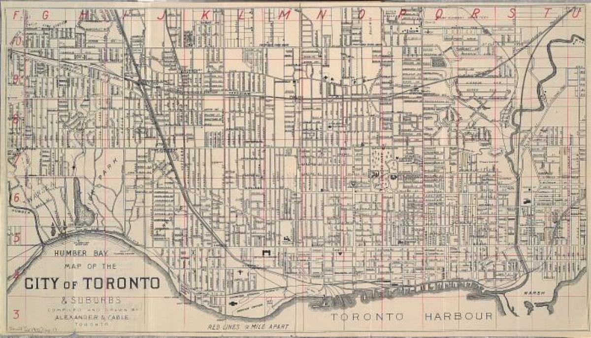 Kaart van Toronto 1902