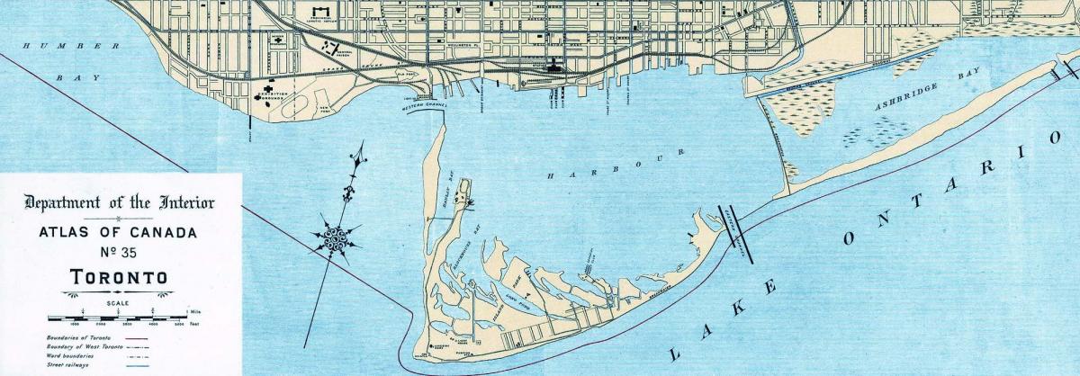 Kaart van Toronto Hawe 1906