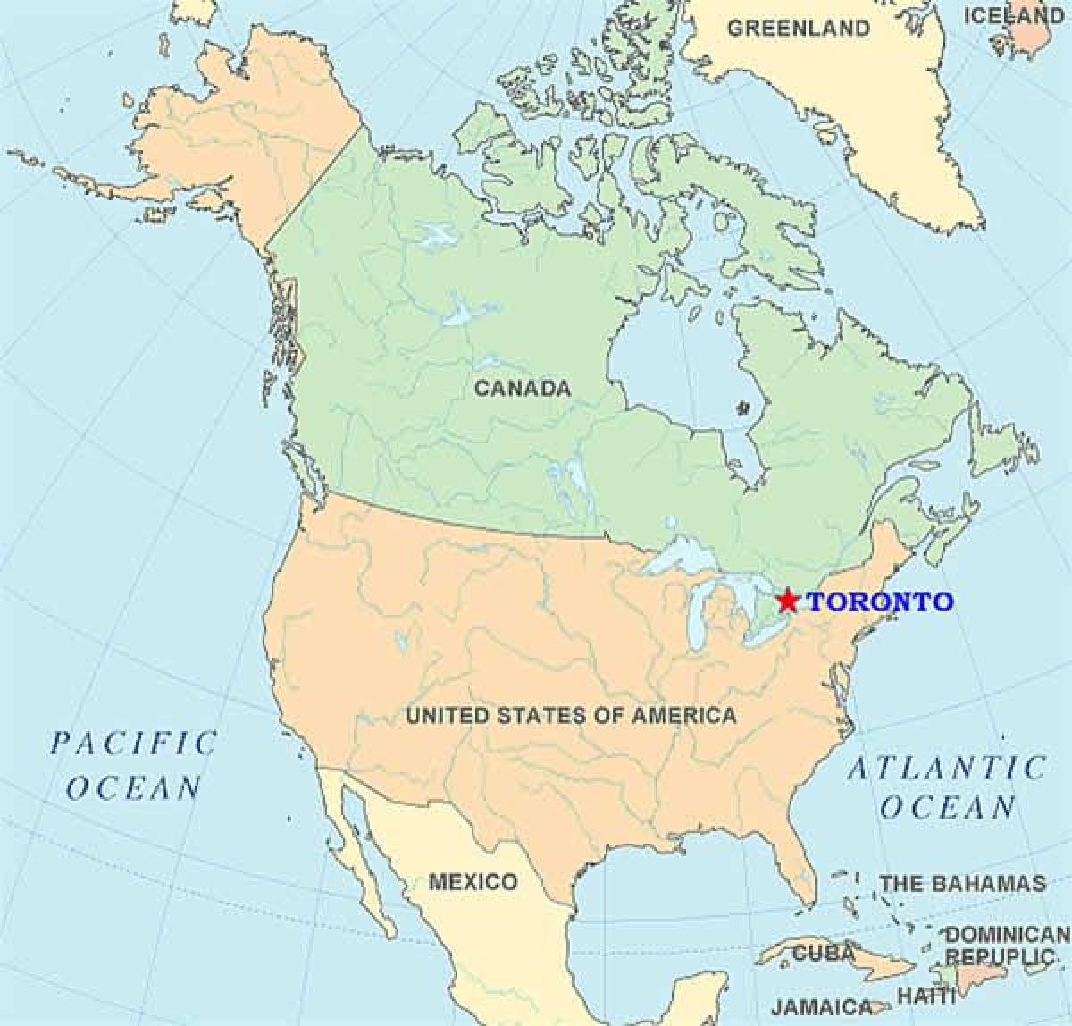 Kaart van Toronto op die verenigde state van amerika