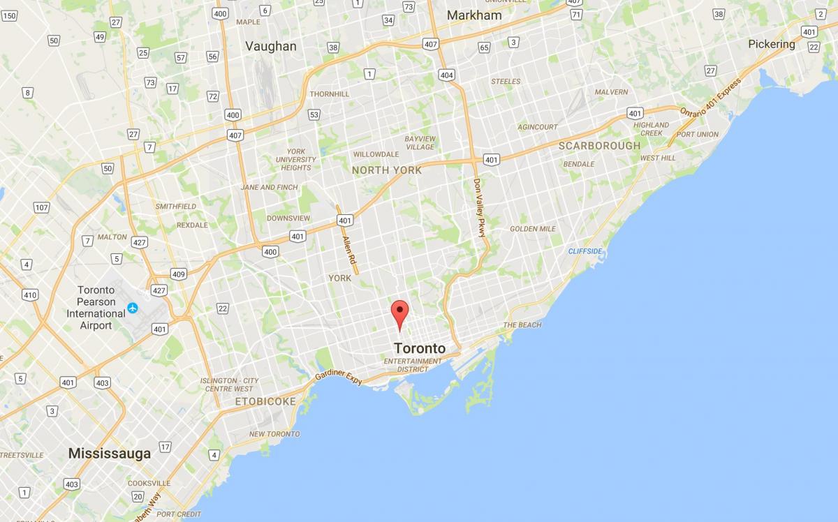 Kaart van die universiteit van Toronto kampus