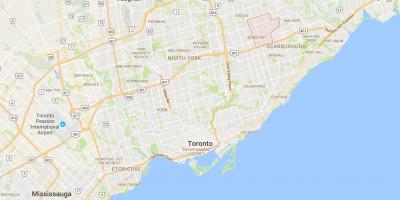 Kaart van Agincourt distrik Toronto