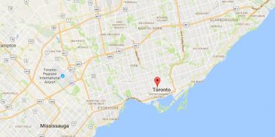 Kaart van Baldwin Dorp distrik Toronto