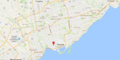 Kaart van Beaconsfield Dorp distrik Toronto