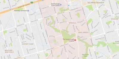 Kaart van Bendale omgewing Toronto