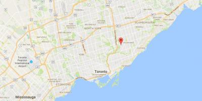Kaart van Bermondsey distrik Toronto