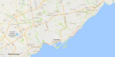 Kaart van Berk Krans distrik Toronto