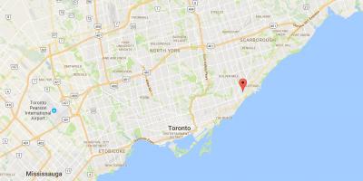 Kaart van Berk Krans Hoogtes distrik Toronto