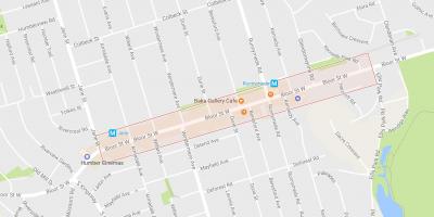 Kaart van Bloor West Village omgewing Toronto