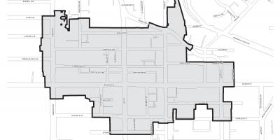 Kaart van Bloor Yorkville Toronto boudary