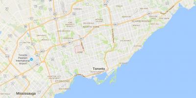 Kaart van Briar Hill–Belgravia distrik Toronto