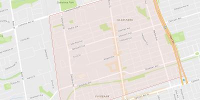 Kaart van Briar Hill–Belgravia omgewing Toronto