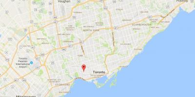 Kaart van Brockton Dorp distrik Toronto