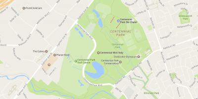 Kaart van Centennial Park omgewing Toronto
