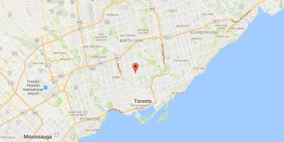 Kaart van Chaplin Boedels distrik Toronto
