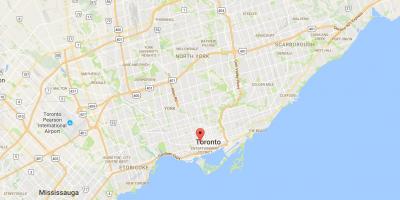 Kaart van die Chinese distrik Toronto