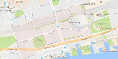 Kaart van CityPlace omgewing Toronto