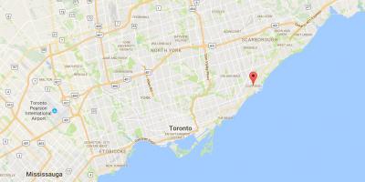 Kaart van Cliff distrik Toronto