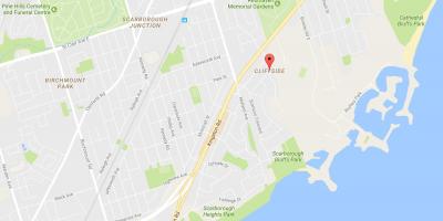 Kaart van Cliff omgewing Toronto
