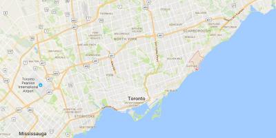 Kaart van Cliffcrest distrik Toronto