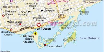 Kaart van die CN-toring Toronto