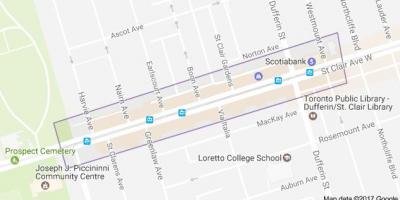Kaart van die Corso Italia Toronto