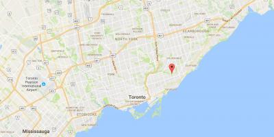 Kaart van Crescent Dorp distrik Toronto