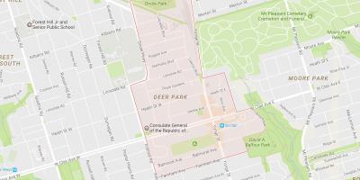 Kaart van'n Gemsbok Park omgewing Toronto