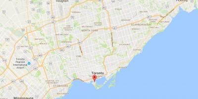 Kaart van die distrik Toronto Eilande distrik Toronto