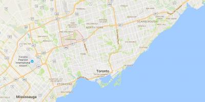 Kaart van Downsview distrik Toronto