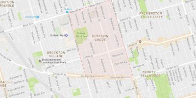 Kaart van Dufferin Grove omgewing Toronto
