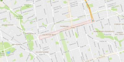 Kaart van Eglinton Wes omgewing Toronto