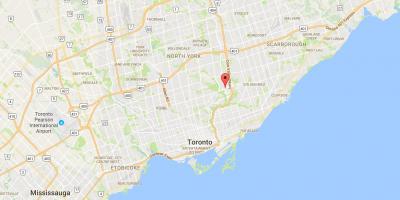Kaart van Flemingdon Park distrik Toronto