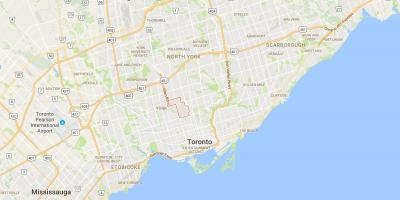 Kaart van Forest Hill distrik Toronto