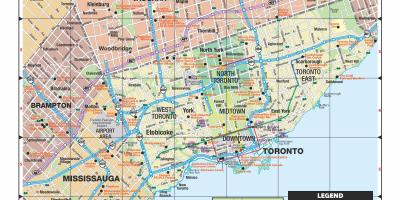 Kaart van groter Toronto area